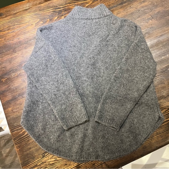 SOLD - CORDERA BABY ALPACA POLO JACKET IN GREY - Picture 6 of 6
